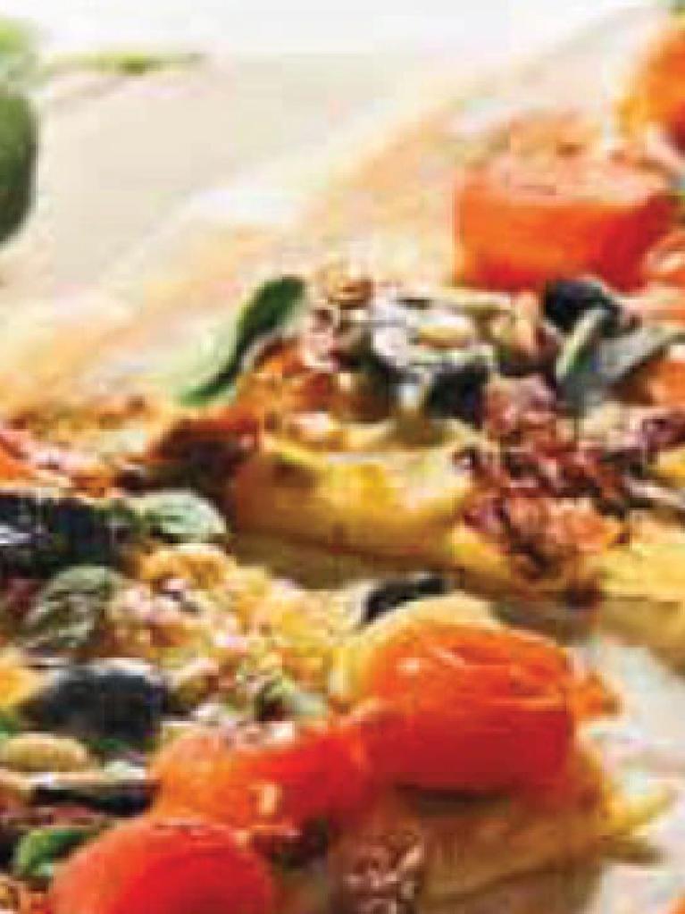 Flammkuchen mit Tomaten