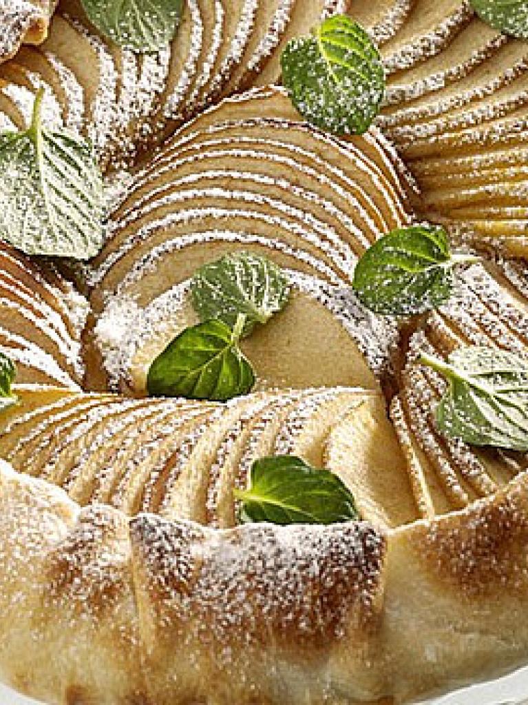 Tarte aux pommes à la menthe poivrée