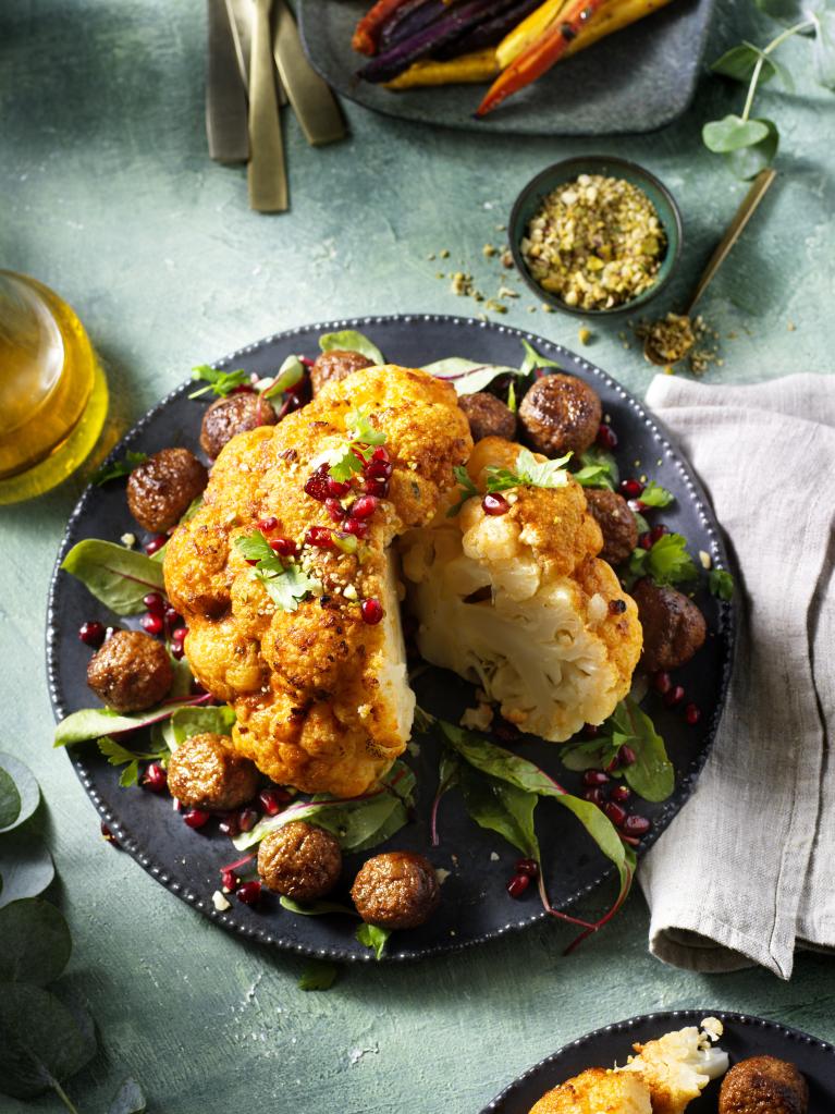 Chou-fleur rôti aux falafels