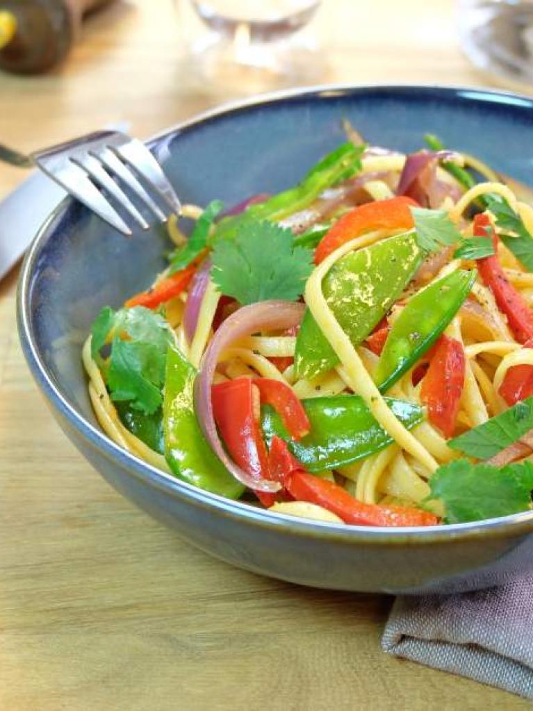 Nouilles sautées aux légumes Bio