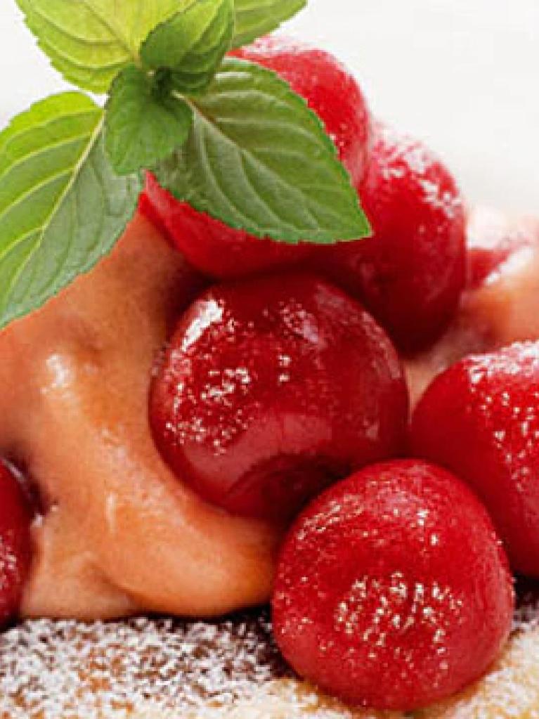 Kirschen-Marzipan-Quadrate