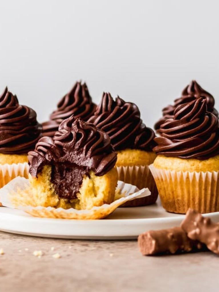 Cupcakes au cœur fondant de branches Cailler