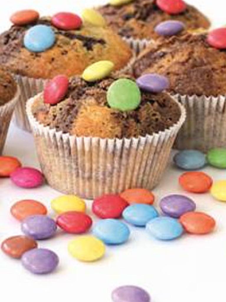 Muffins marbrés aux smarties
