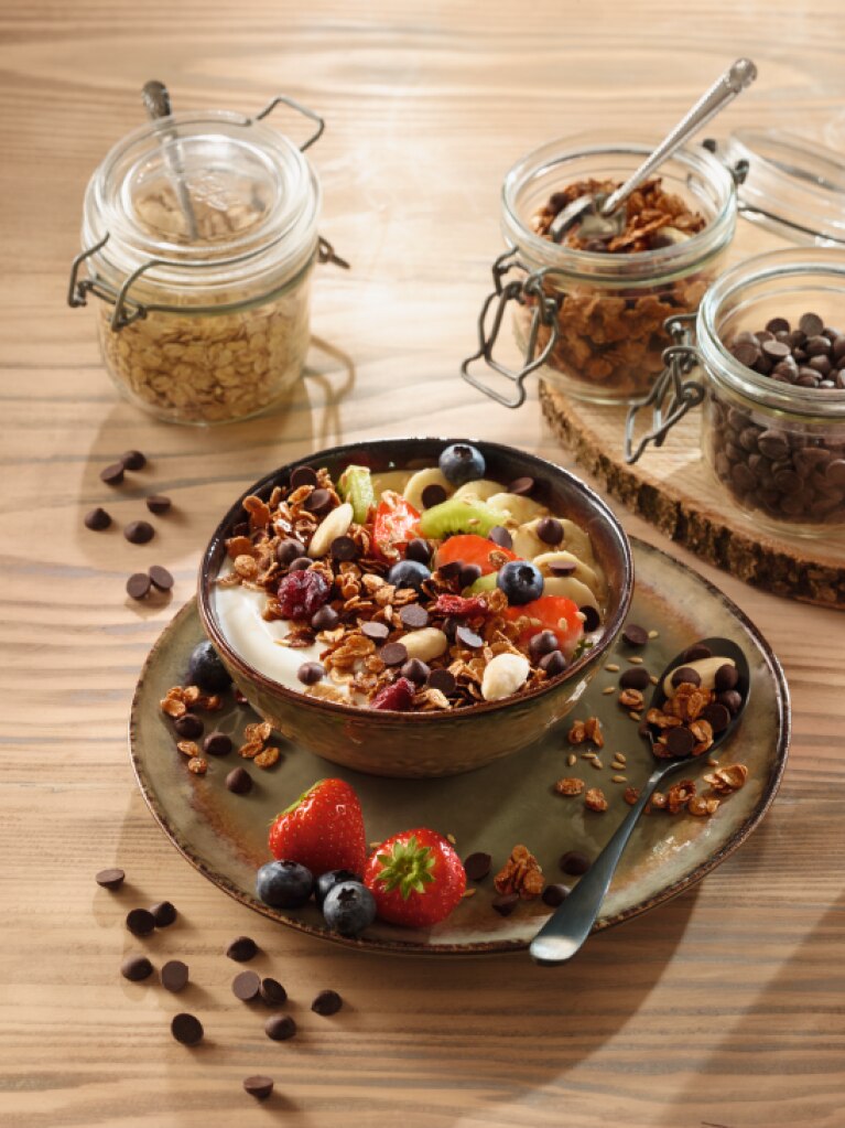 Granola aux fruits et pépites de chocolat