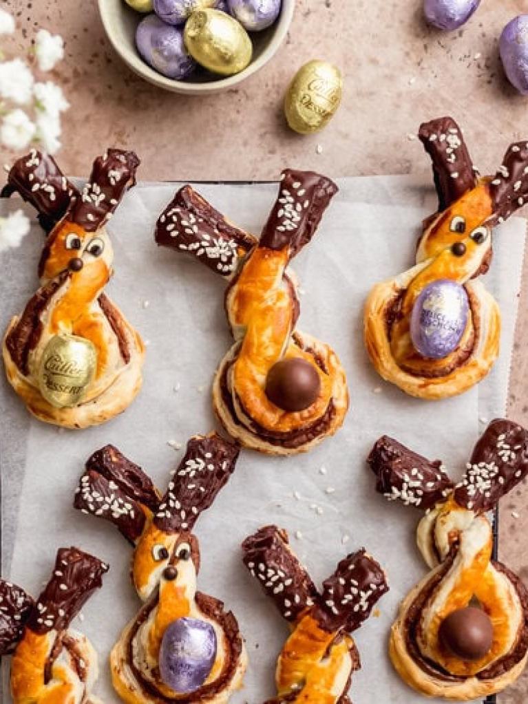 Lapins feuilletés au chocolat au lait