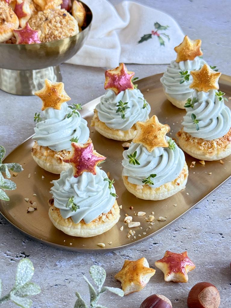 Arbres à pâte feuilletée et fromage bleu 4-5