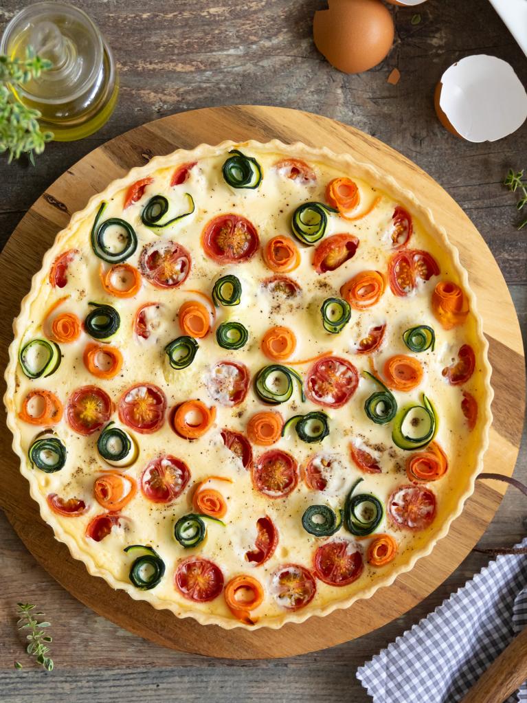 quiche aux légumes et aux cerises PLAT PRINCIPAL