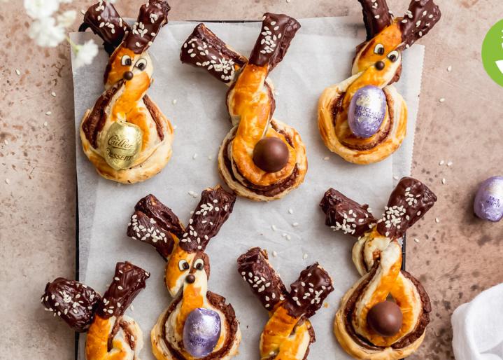 Blätterteig Osterhasen