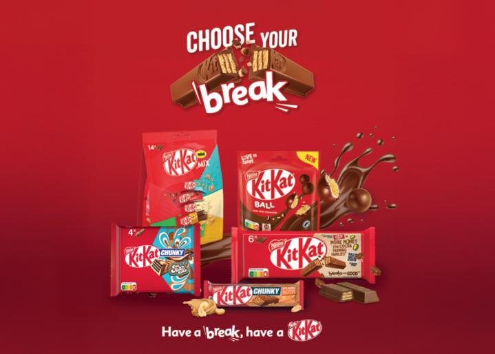 Sortiment verschiedener KitKat Produkt