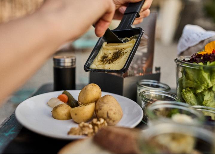 Kartoffeln mit Käse-Raclette