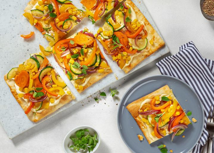 Tarte flambée aux légumes